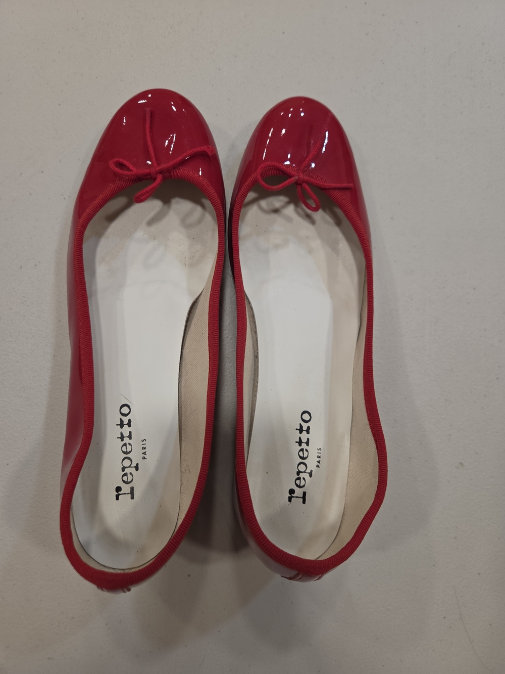 Repetto Women's Red Patent Leather Ballet Flats